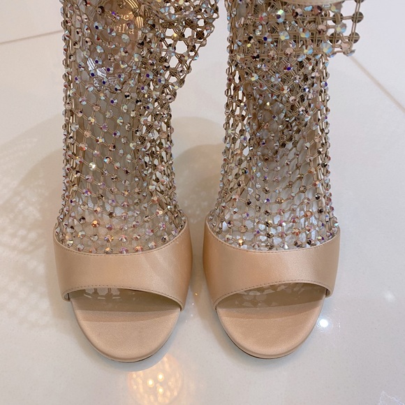 *SOLD* Rene Caovilla Galaxia Satin Crystal Sandals - Picture 6 of 17